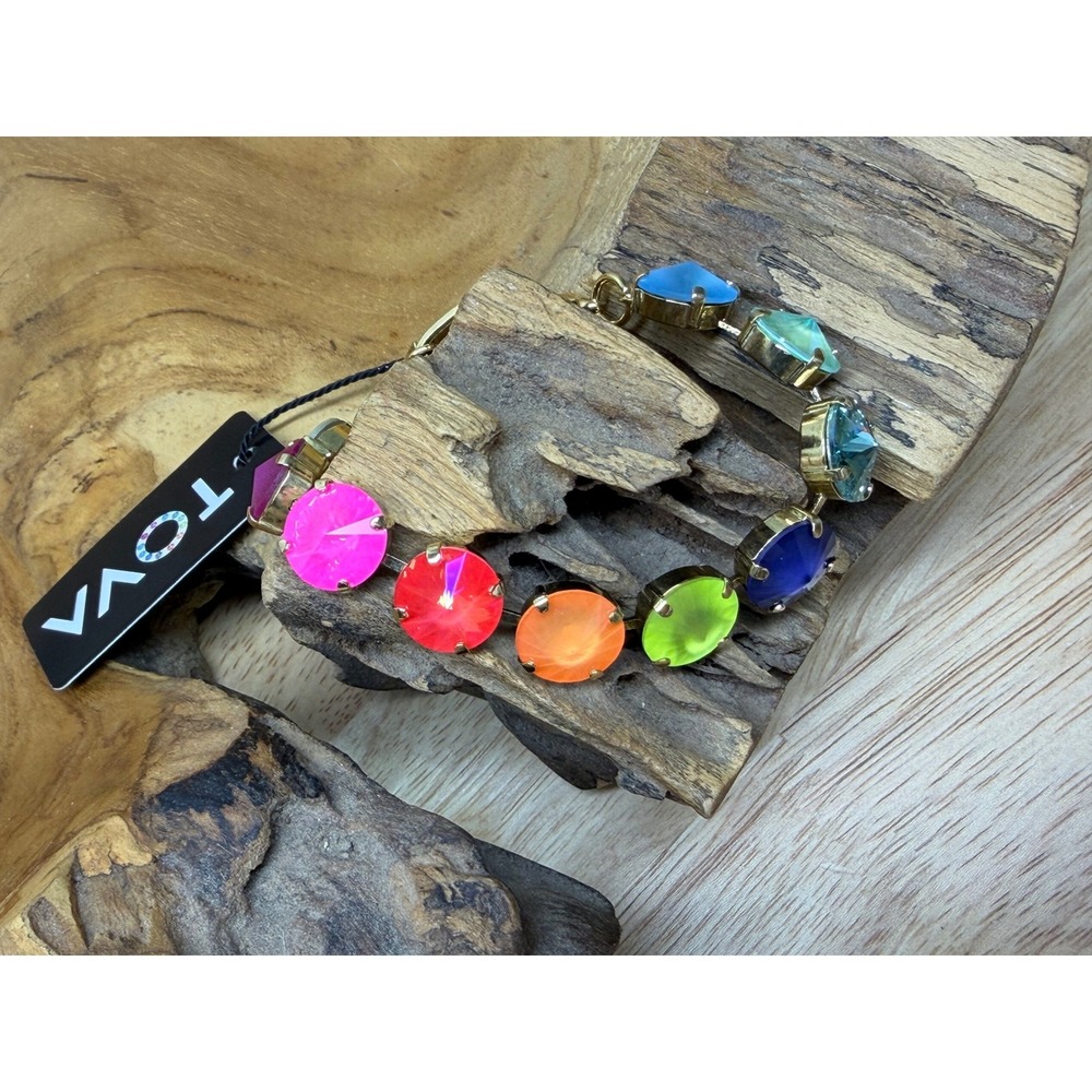 TOVA Croatia Bracelet in Candy Crush  Multi Color Statement Link New with Tags